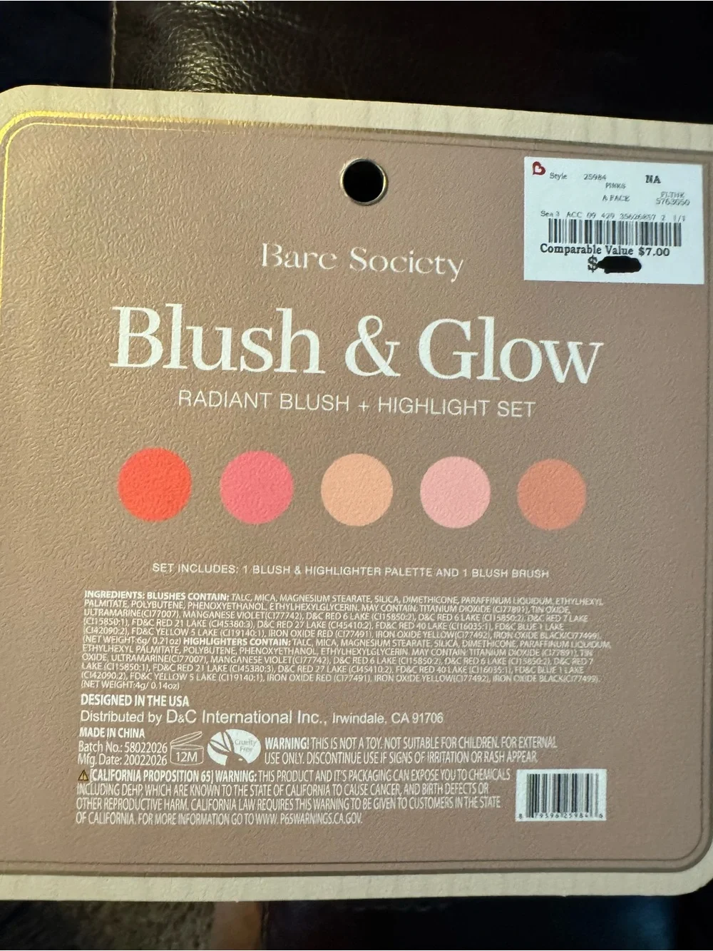 Bare Society Blush & Glow Radiant Blush & Highlighter Set – New With Tags (NWT)